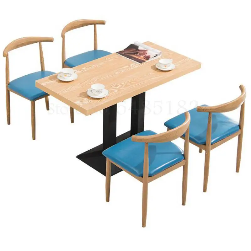 Столики для ресторана быстрого питания и стулья комбинация закуска молочный чай