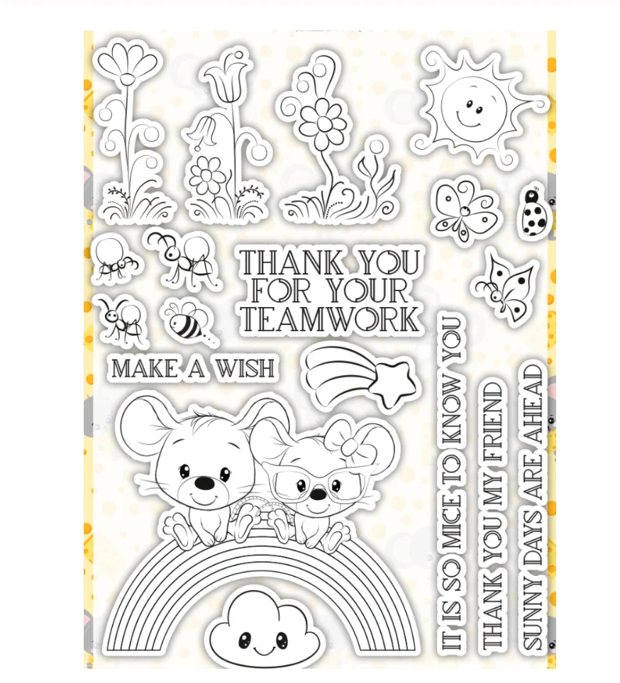 Прозрачный силиконовый штамп/печать крысы для скрапбукинга своими