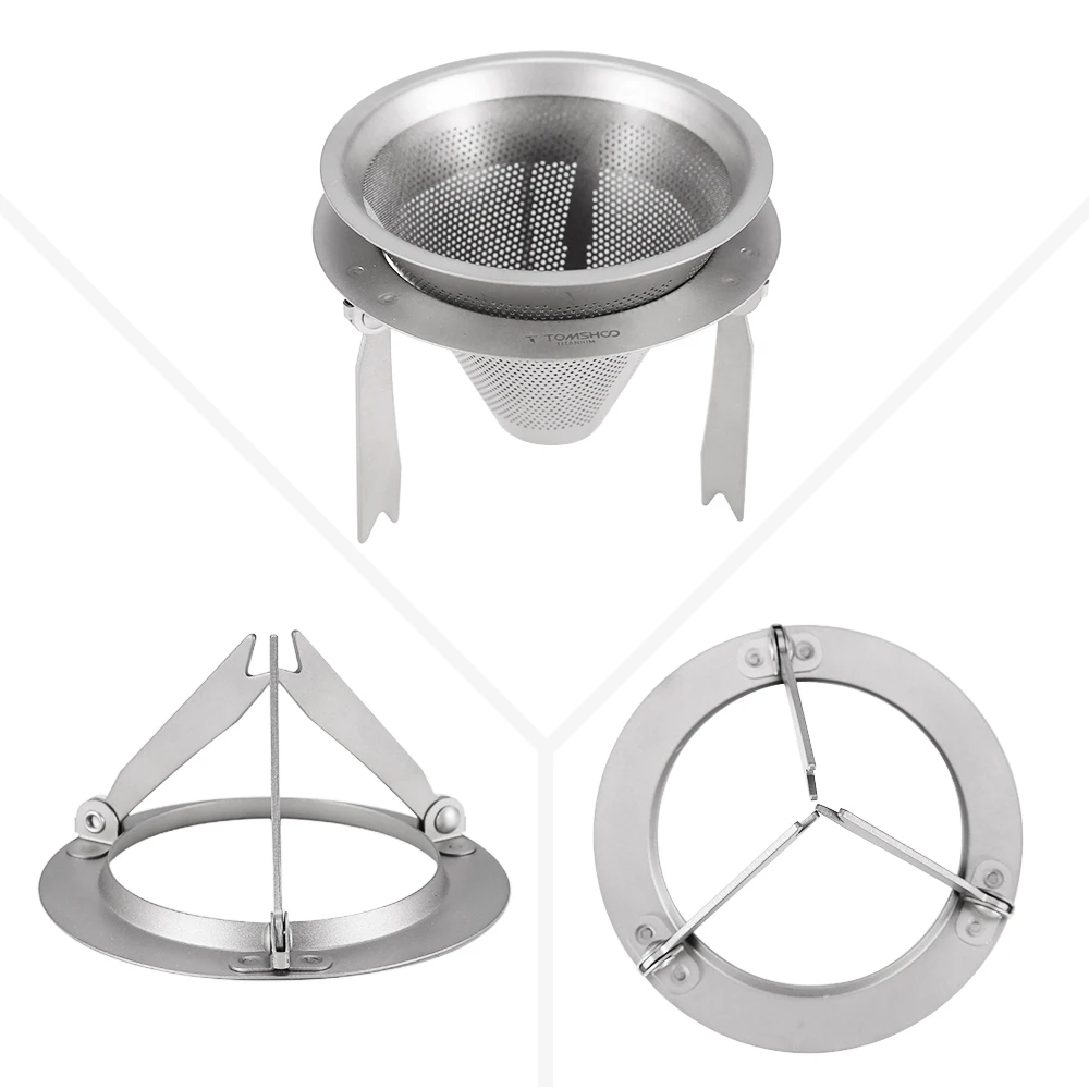 Кухонная посуда для кемпинга уличный титановый фильтр кофе съемная путешествий