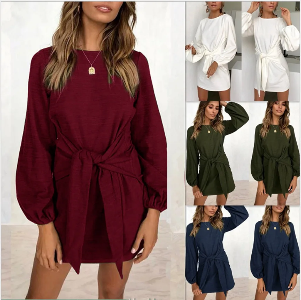 

2022 new casual lace long sleeve dress women's clothing