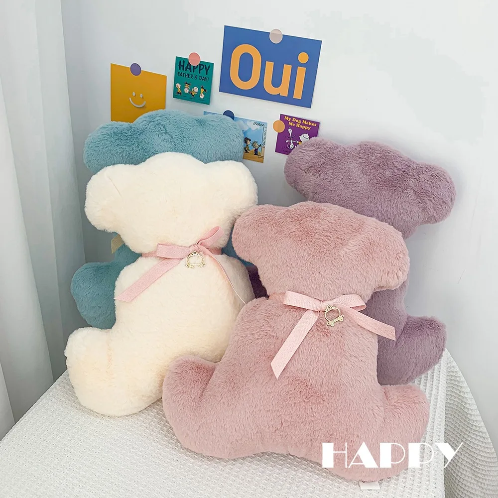 

Kawaii Cute Stuffed Back Bear Baby Comfort Animal Sleeping Pillow Plush Toy Car Sofa Decoration Cotton Gift for Children and Gir