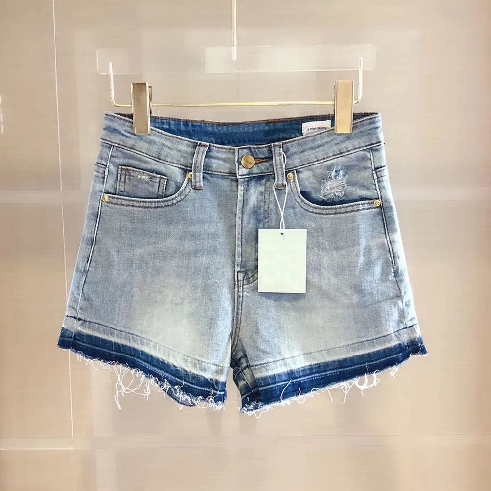 Женские джинсовые шорты Новинка лета 2020 модные повседневные с высокой талией и