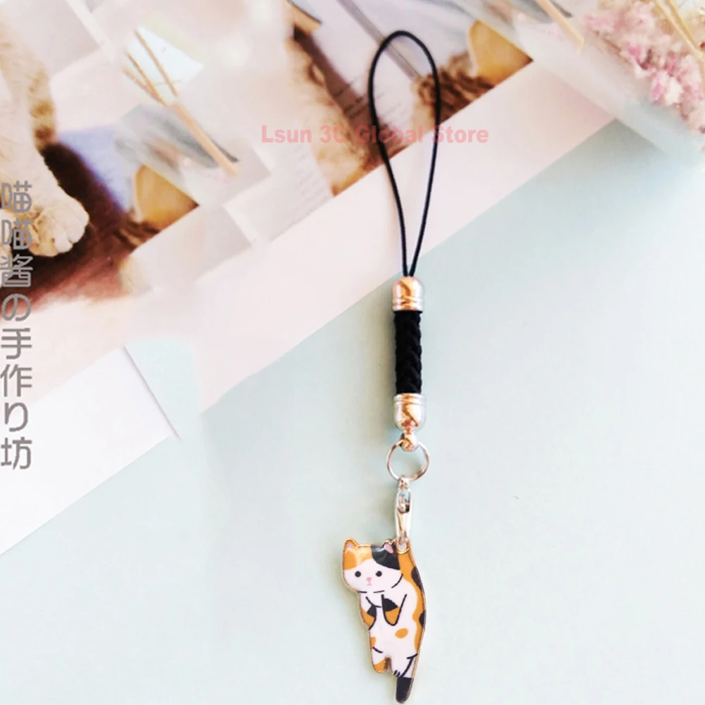 

Cute Japanese Cat Smart Phone Strap Lanyards for iPhone/Samsung/Xiaomi/Huawei Mobile Phone Strap Key Hang Rope Phone Charm Decor