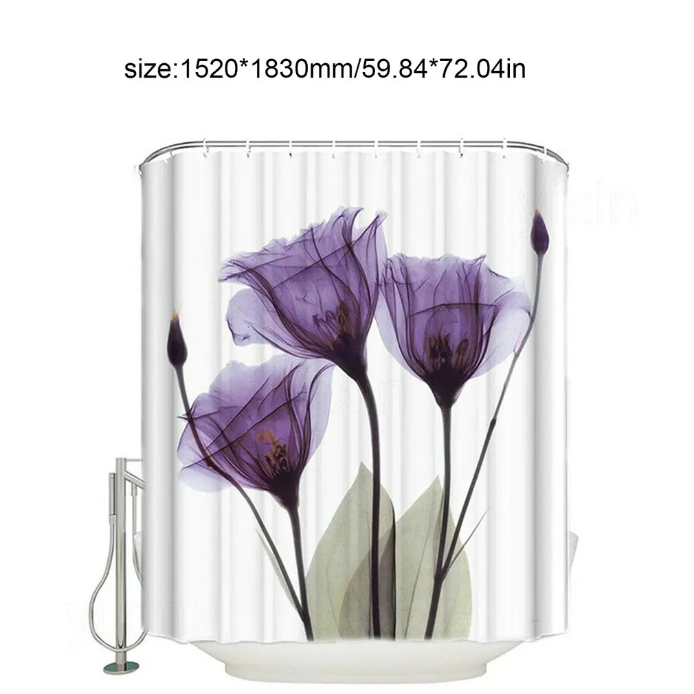 

Новая прозрачная занавеска для душа с принтом, водонепроницаемые белые занавески для ванной, прозрачная занавеска для ванной из плесени, роскошная домашняя занавеска из полиэстера