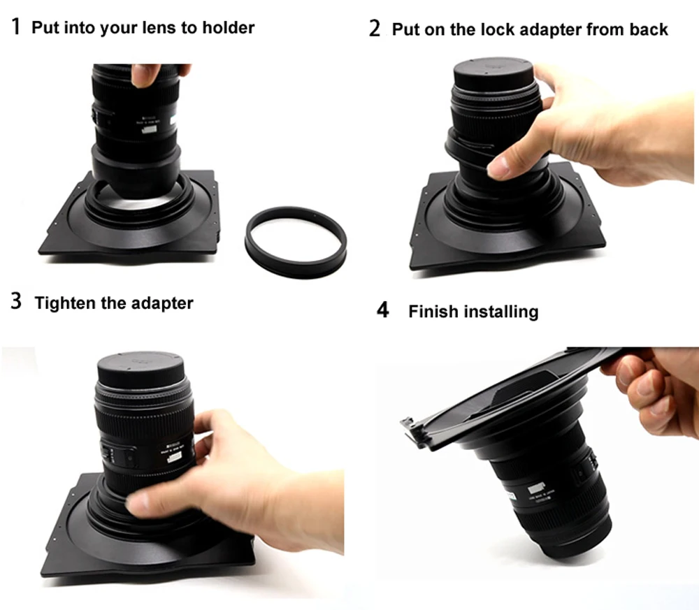 Алюминиевый кронштейн держателя фильтра 150 мм для объектива Tokina AT-X 16-28 2 8