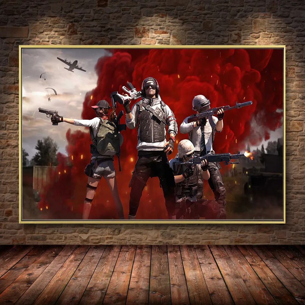 Игры PUBG игра для стрельбы качественная картина маслом на холсте Настенная