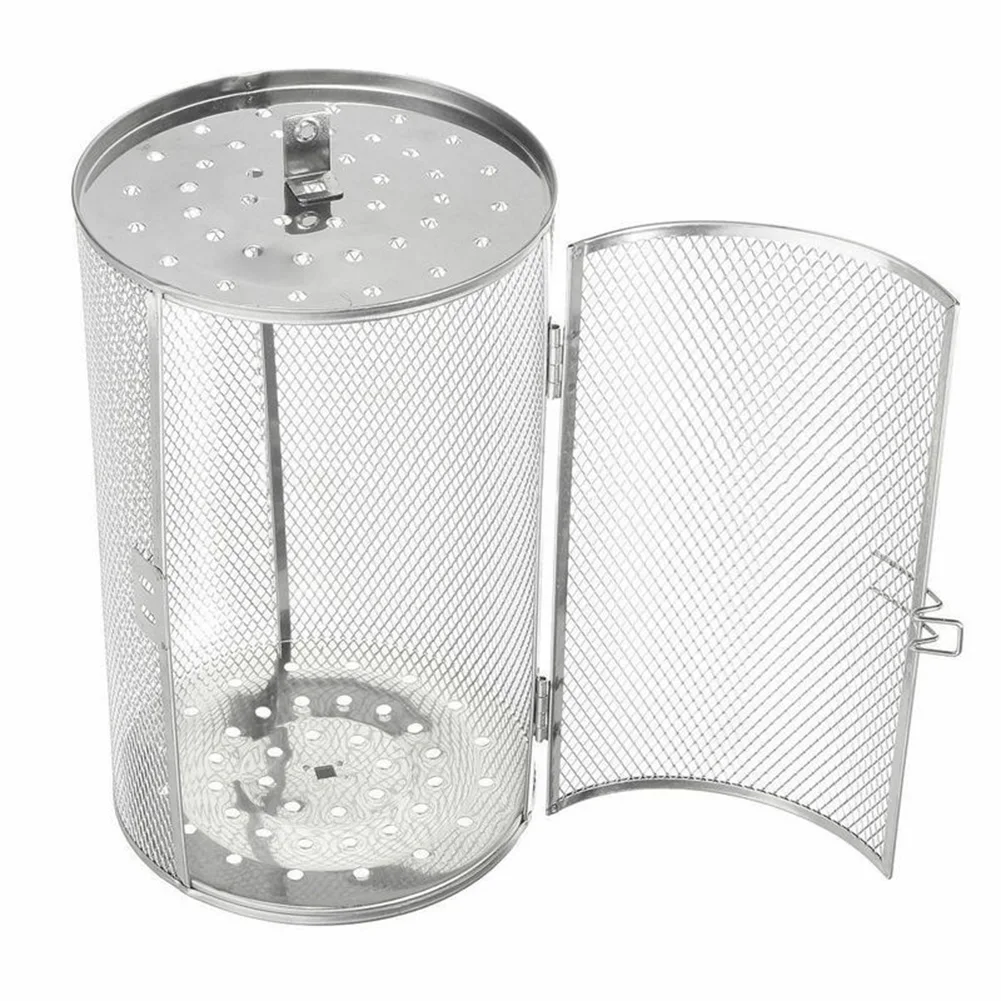 

1 Pcs Oven Basket Walnuts Nuts Grilling Cage 16L Stainless Steel Cooking Accessories For Rotisserie Kitchen Home Decoration