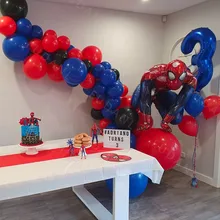 MARVEL Spiderman Party Balloons 32" Number Inflatable Balloon Baby Shower Birthday Party Decorations Boy Kids Toys Air Globos