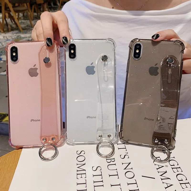 Блестящий чехол с порошковым держателем для телефона iPhone 11 X XR XS Max 6 6S 7 8 Plus