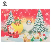 2021 Newest Cute Christmas Placemats DIY Digital Printing Table Mats Merry Xmas Placemats for Dining Home Kitchen Decor Supplies
