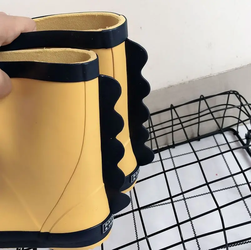 2021 Детские Модные маленькие дождевые ботинки с динозаврами для мальчиков и