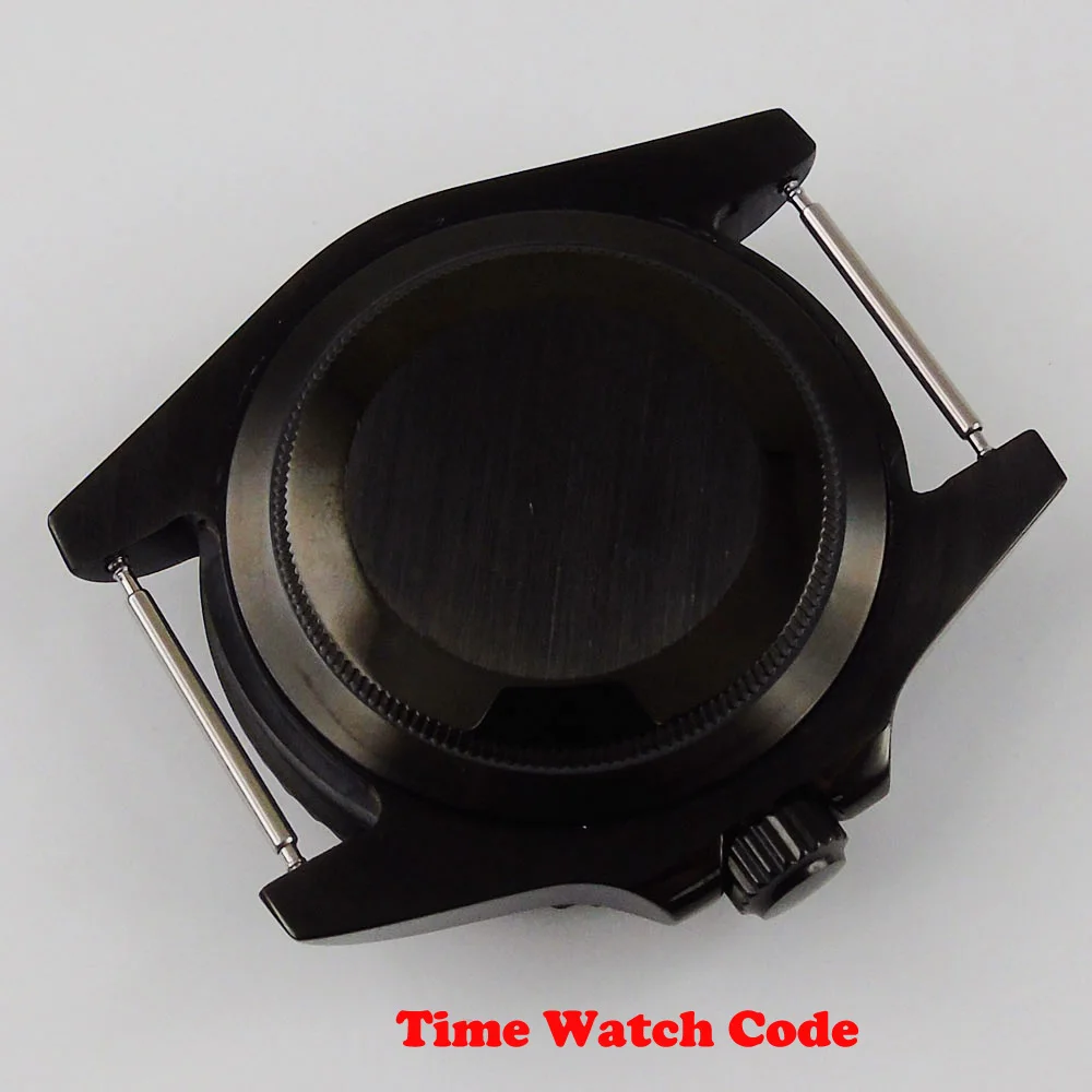 Черный 40 мм Мужские части корпуса часов подходят для ETA 2836 Miyota 8215 Автоматический