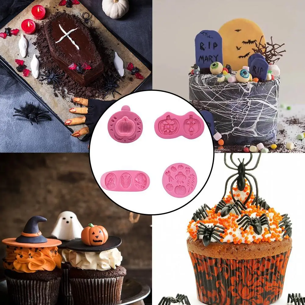 Новинка Хэллоуин пугало форма для тыквы торта силиконовый инструмент украшения