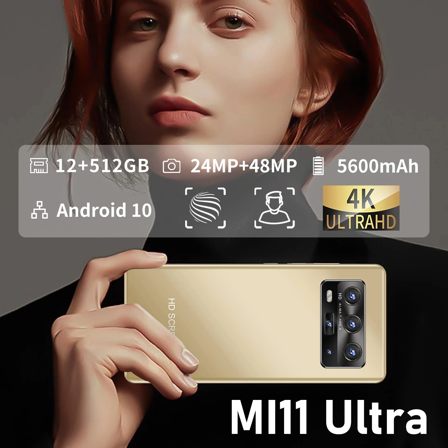 

Smartphone MI11 Ultra Android11 5G Snapdragon888 12G 512G 6.8 Inch 48MP Deca Core 4G LTE Global Version Undefined Mobile Phone