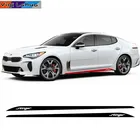 Наклейка на боковую дверь автомобиля для KIA Stinger, украшение для кузова автомобиля, Виниловая наклейка, гоночные спортивные полосы, автомобильные аксессуары