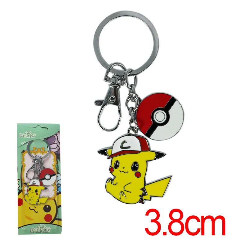 Японский мультфильм брелок Карманный Монстр покебол PIKACHU Мода Забавный милый porte cle металлические аксессуары для украшений chaviro Llaveros - Цвет: 3-1