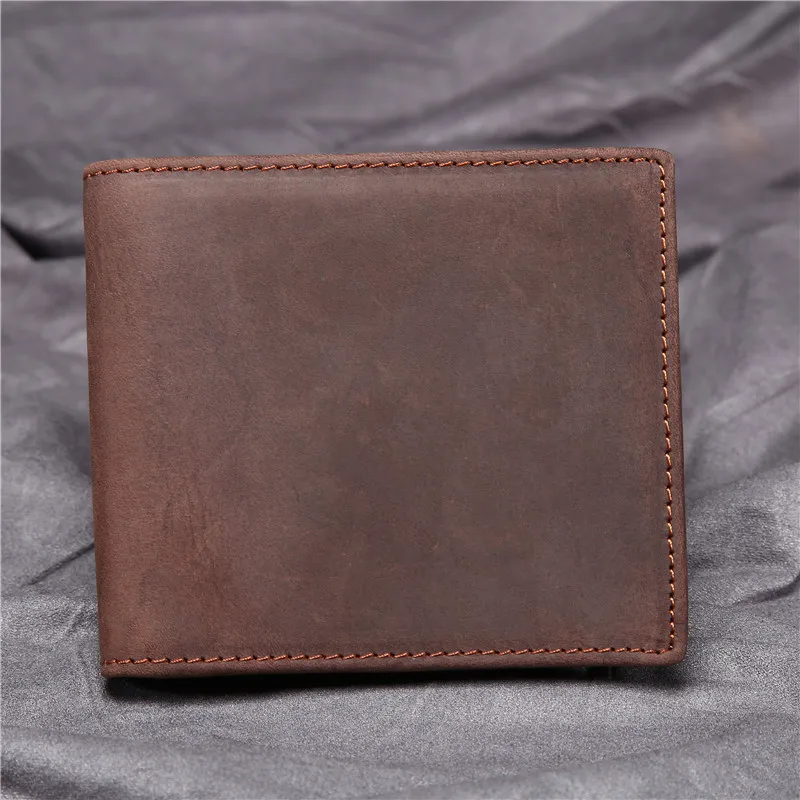Short Wallet for Men Luxury Designer Gennuine Leather Purse Male Vintage Holder Money Coin Pouch Multi-functional Card Wallets