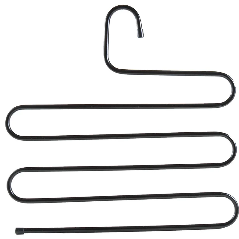 

Multi-layer S-type Hanger Pants Hanging Multi-function Creative Household Iron Spray Plastic Pants Storage Rack