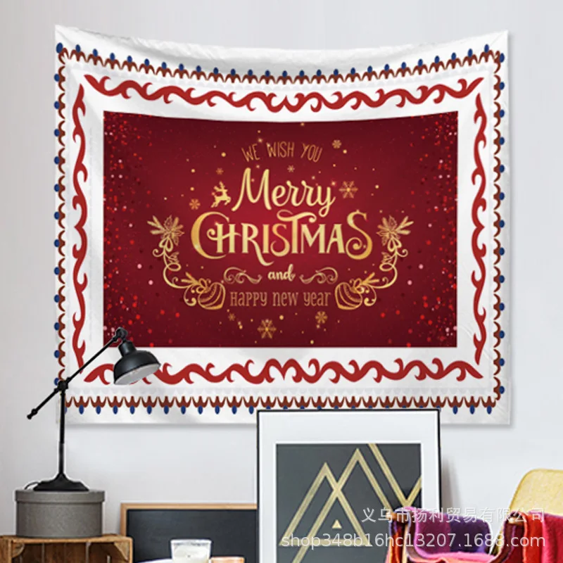 

Fashionable European American Christmas Elk Ball Tapestry Home Decoration Wall Tapestry Christmas Elk Wall Carpets Dorm Decor
