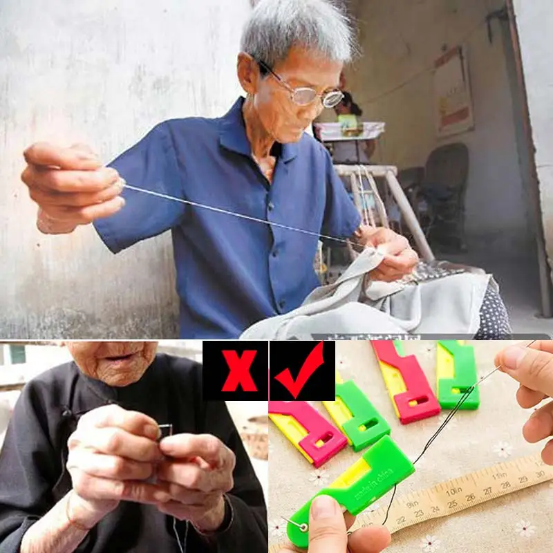 

Automatic Threader Easy Sewing Needle Device For Elderly Housewife Use Thread Guide Tool MOWA889