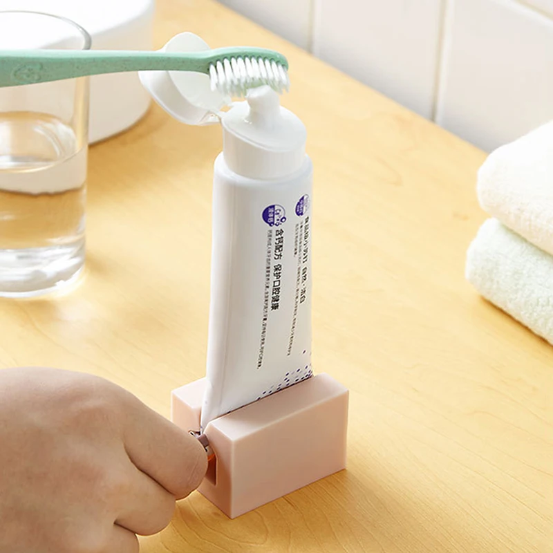 

1Pcs 4 Colors Home Plastic Toothpaste Tube Squeezer Easy Dispenser Rolling Holder Bathroom Supply Tooth Cleaning Accessories