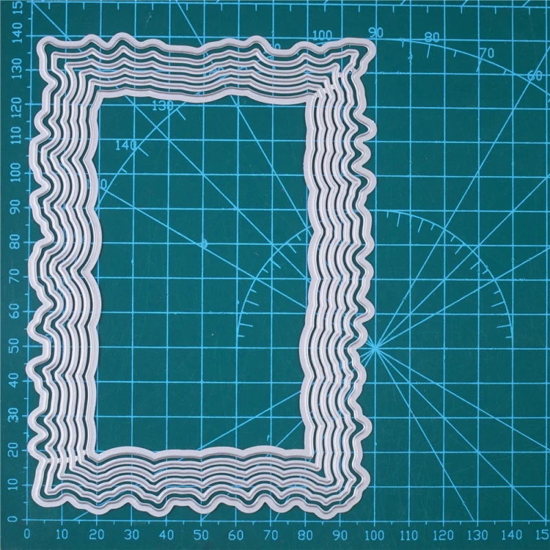 

New 2021 Hot Lace Border Stencil Rectangle Frame Set Metal Cutting Dies For Scrapbooking DIY Photo Album Card Making Decorative