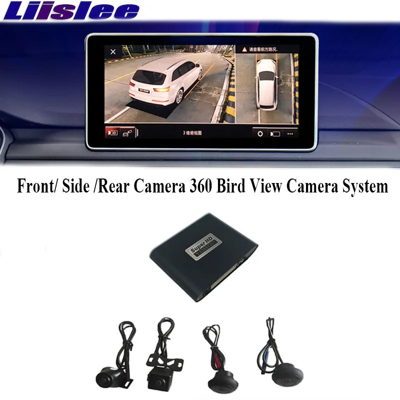 Liandlee Front/ Side /Rear Camera Backup Car Driving Recorder Night Vision 360 Bird View Camera System Image 1080P HD
