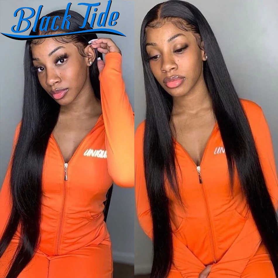 38 Inch Straight Wig 13x4 Lace Frontal Wig Remy Transparent Lace Frontal Wig Human Hair Straight Lace Front Wig Pre Plucked