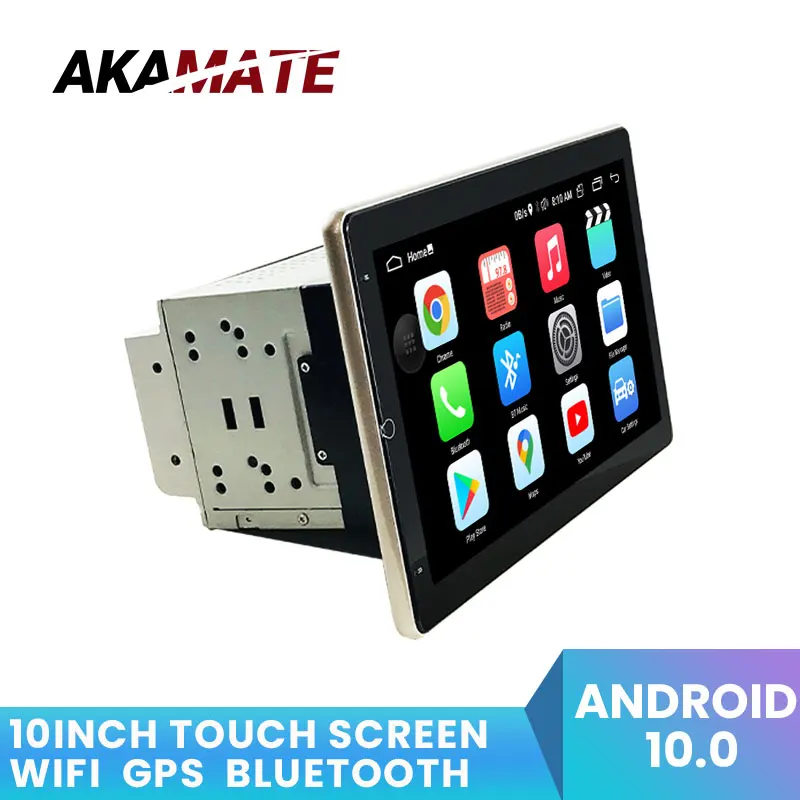 

2din 10inch Car Rdio Android 10.0 Touch Screen 90 Degree Rotating FM WIFI GPS Navigation Bluetooth 2.5D Touch Screen For Car