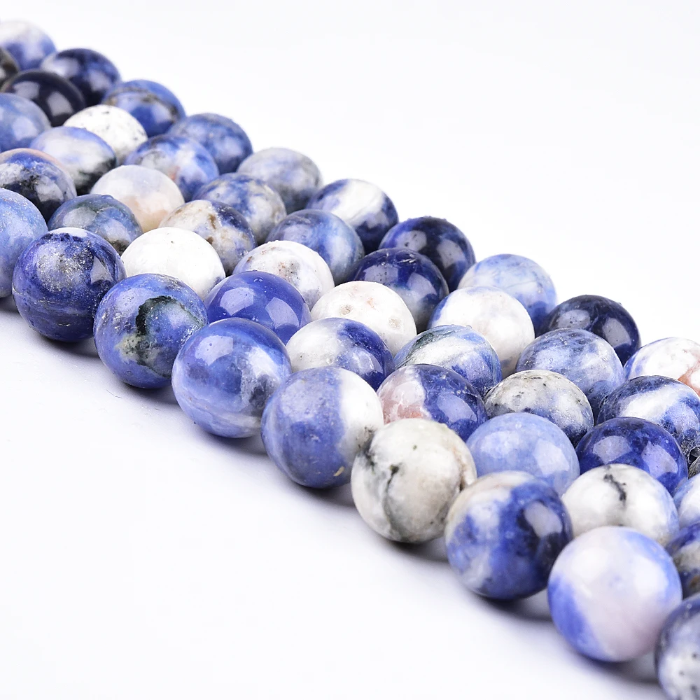 Asingeloo белые синие веновые бусины из натурального камня для самостоятельного