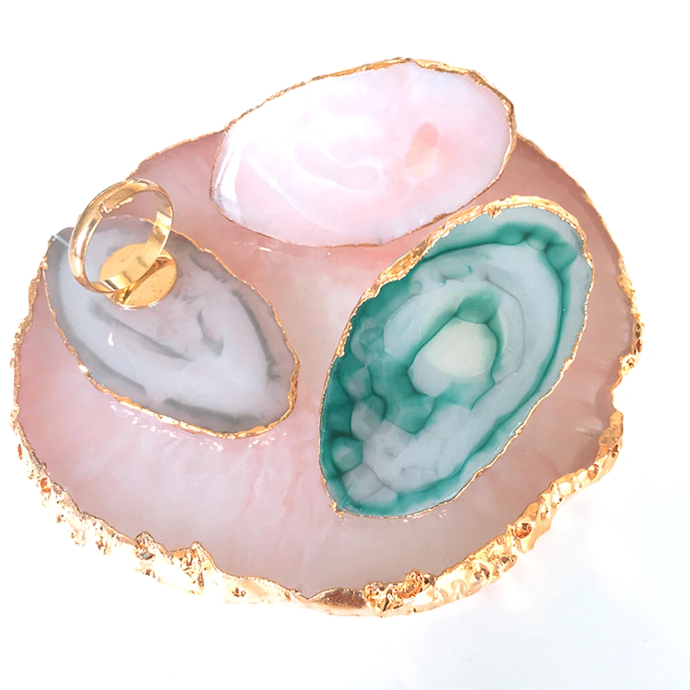 

1 Pc Resin Stone Color nail art Ring Palette Finger Ring Plate Acrylic UV Gel Polish Cream Foundation Mixing Nail Art Equipment