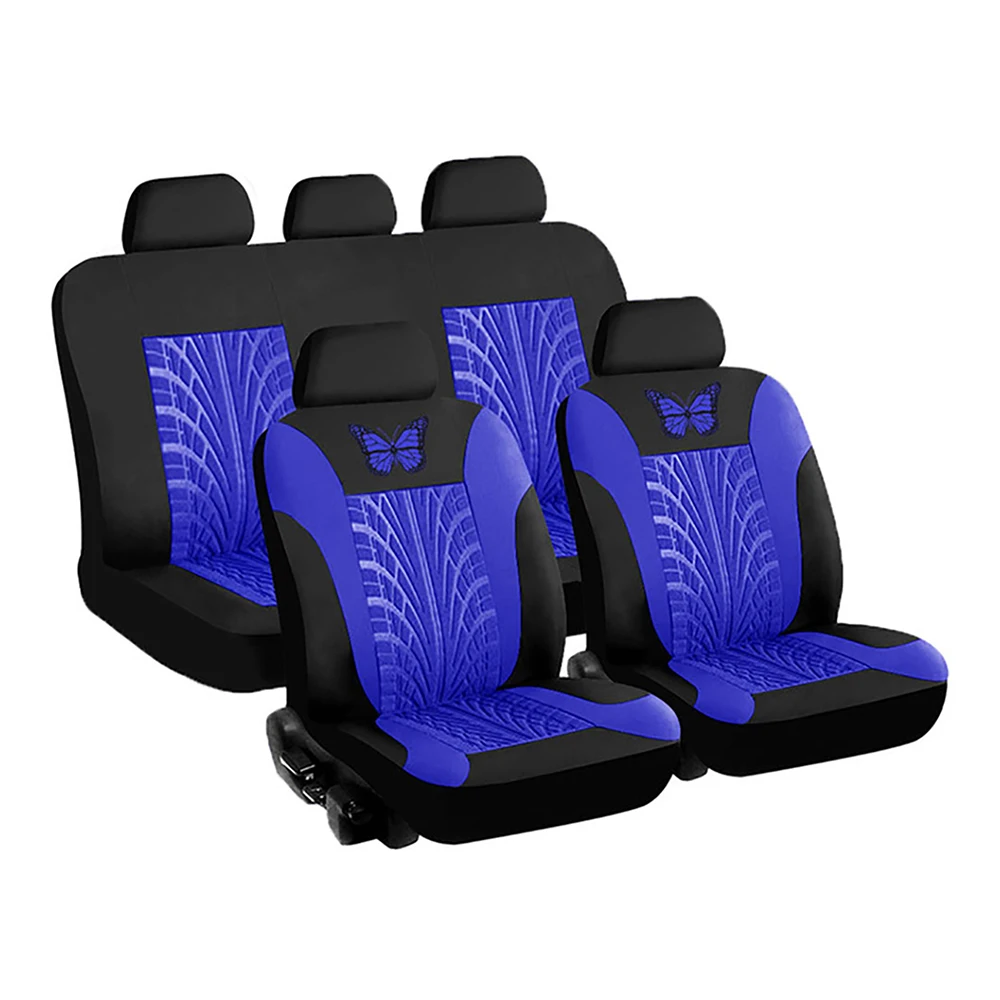 

Car Seat Protector Cover Seat Covers Set Interior Accessories Embroidery Front&Rear Car Full Seat Cover Styling Car Universal