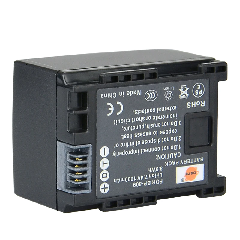 4 шт. 1200 мАч 7 V BP-809 BP-808 BP809 DSTE Камера Батарея Зарядное устройство для Canon HF10 HF100 HF11 HG20