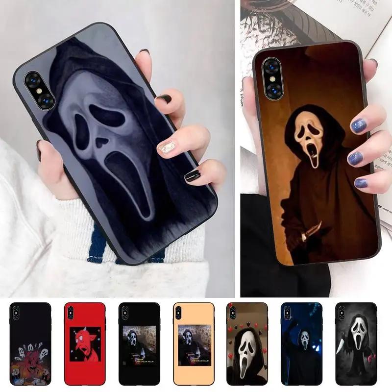 Мягкий резиновый Чехол-маска для телефона Scream - Ghostface IphoneX XS 11 11Pro 5 5s SE 6 6s Plus 7 8 2020