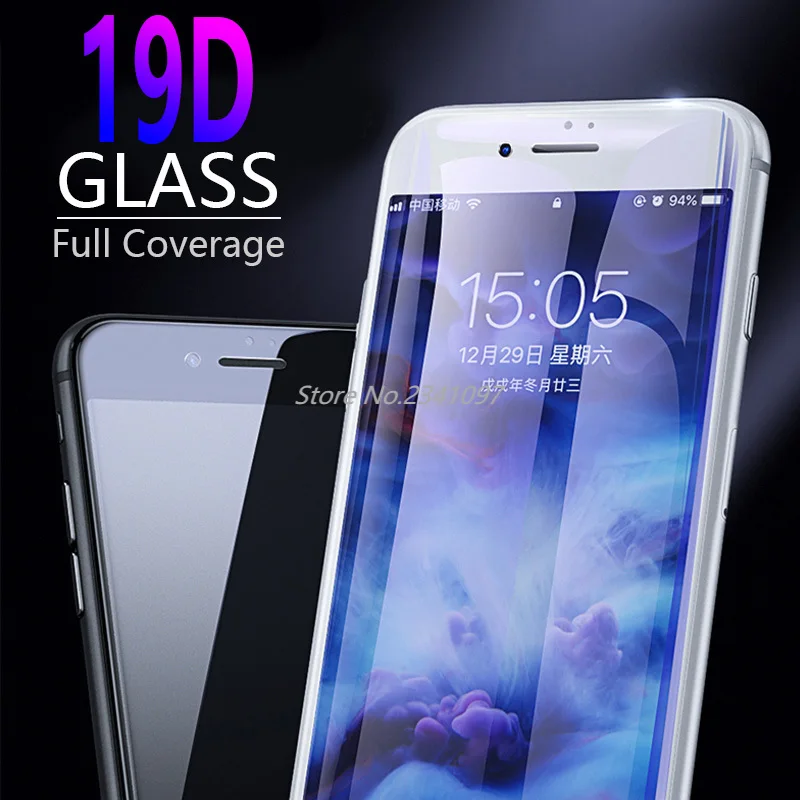 19D защитный чехол из закаленного стекла с изогнутыми краями для IPhone 7 8