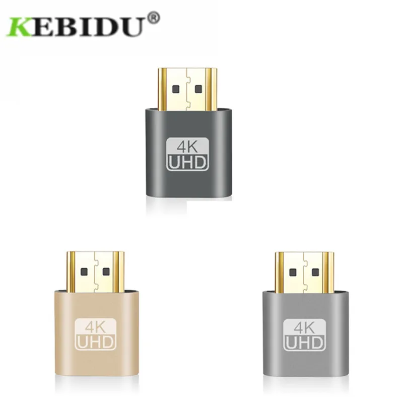 Виртуальный дисплей KEBIDU совместимый с HDMI 4K DDC EDID Подключаемая штепсельная вилка