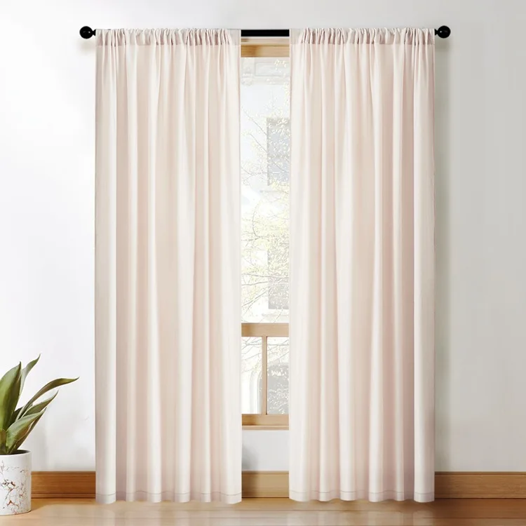 

Yaapeet Modern Solid Color Sheer Curtains Korean Dining Room Window Curtain High Quality Living Room Blackout Window Drapes