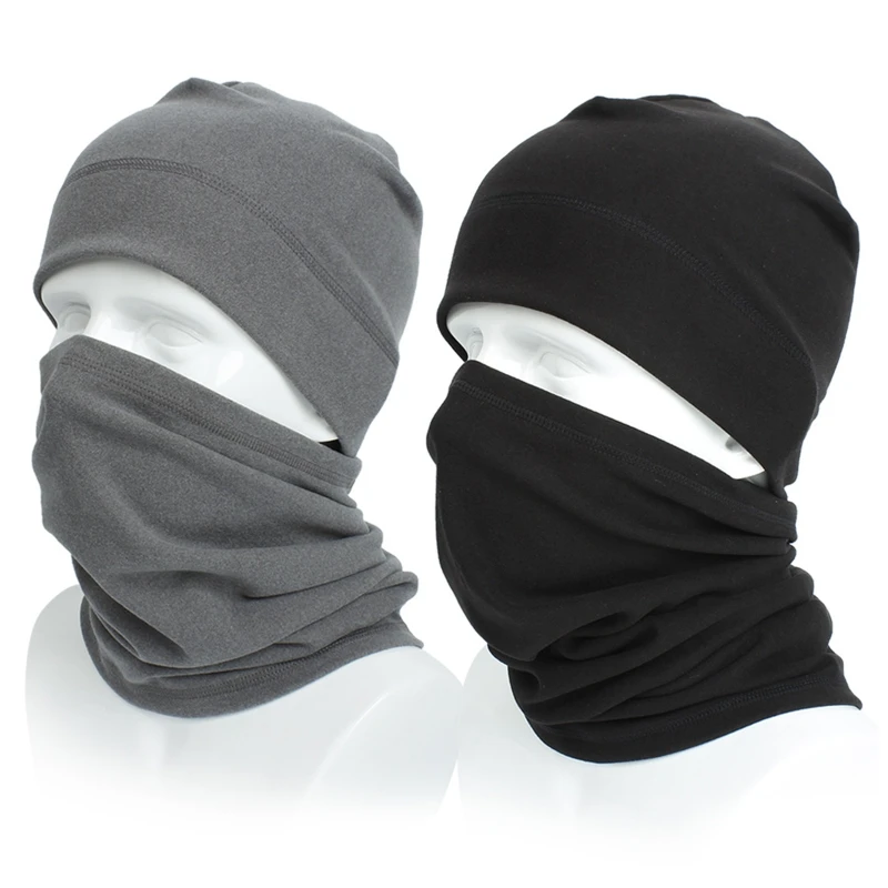

Unisex Winter Beanie Hat Circle Scarf Set Faux Fleece Windproof Cap Neck Warmer