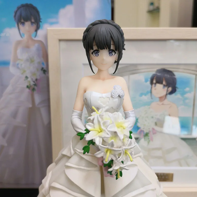 

22cm Anime Figure Adolescent Fool Wedding Dress Shoko Makinohara Doll Model PVC Toy Decoration Exquisite Collection Boxed Gift