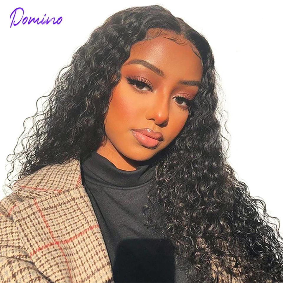 

Парик женский из натуральных волос с глубокой волной, индейский кудрявый передний парик на сетке, 13X 4, 28 30 дюймов, 4x4