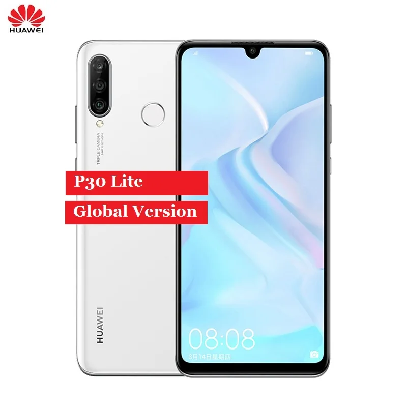 Смартфон HUAWEI P30 Lite 4G 6 15 дюйма EMUI 9.0.1 (Android 9 0) Kirin 710 ГБ ОЗУ 128 Гб ПЗУ 24.0MP 3340 мАч