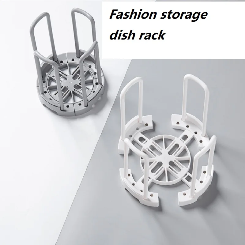 

Creative kitchen drain dish rack retractable household dish storage rack plastic drying bowl empty bowl rack