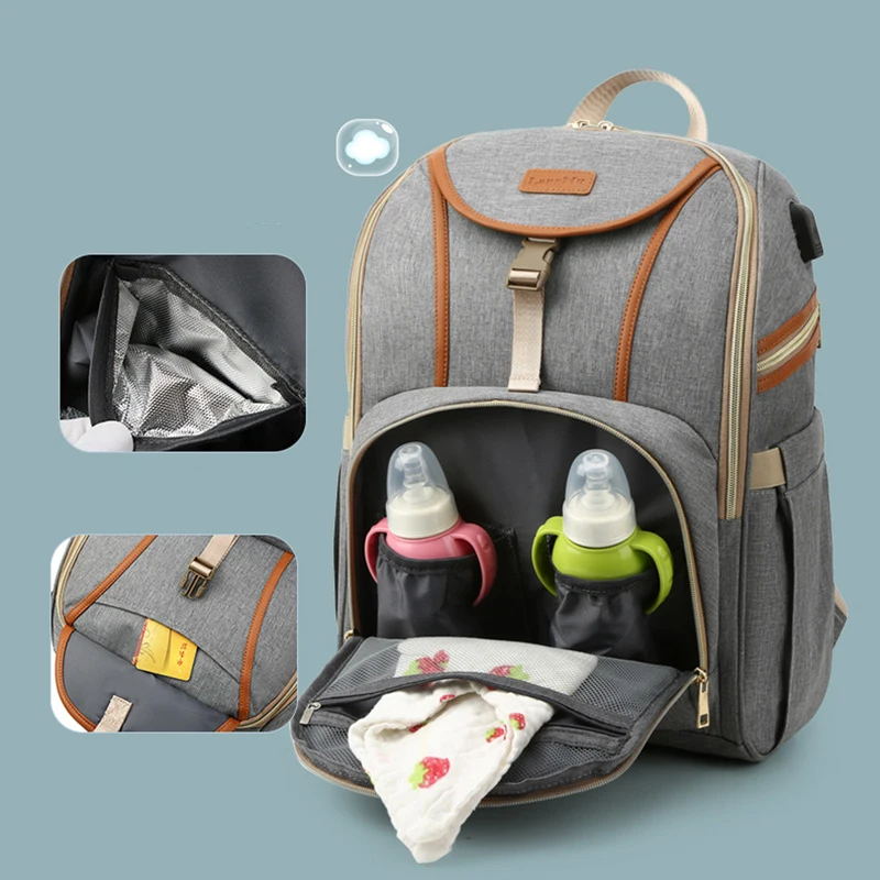 

Baby Diaper Bag Backpack for Mom Multifunctional Nappy Bag Large Capacity