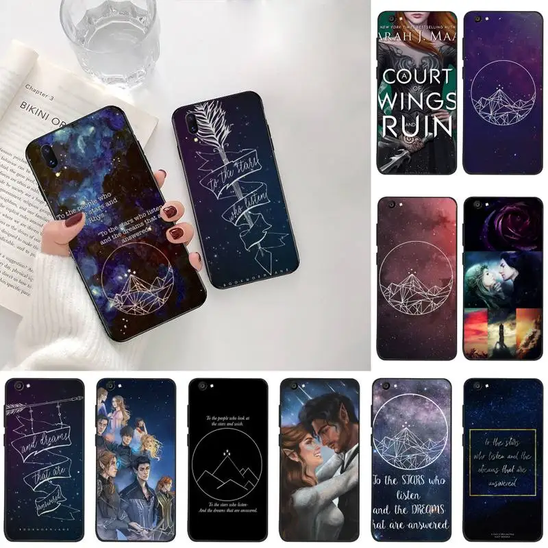 

HUAGETOP A Court of Mist and Fury Sarah J Maas Silicone Black Phone Case For Vivo Y91c Y17 Y51 Y67 Y55 Y7s Y81S Y19 V17 vivos5