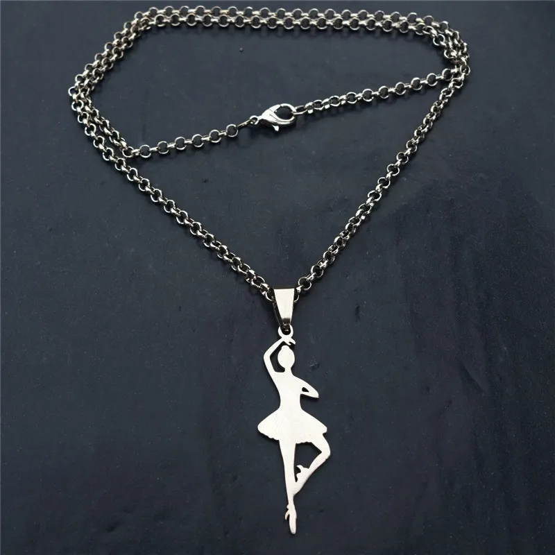 Нержавеющая сталь балетные костюмы для танцев и бусами девочек женские кулон