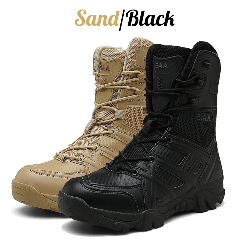 

Tactical Shoes Men Hiking Boots Outdoor Camping Autumn Military Boots Microfiber Mountain Climbing Shoes Forces Equipment 39-47