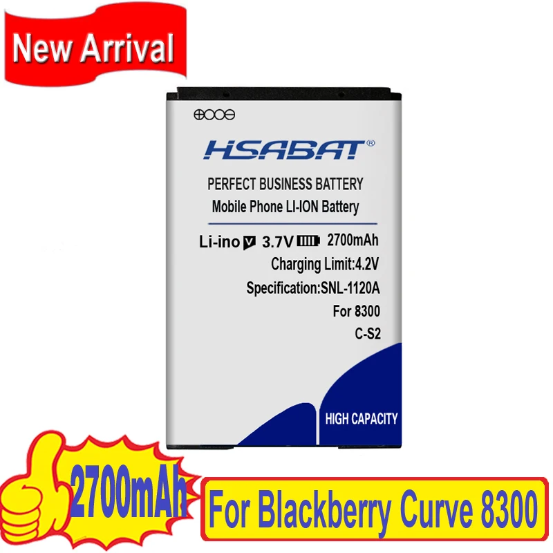 Аккумулятор 2700 мАч для Blackberry Curve 8300 8310 8320 8330 8520 8530 8700 8703e C S2|Аккумуляторы мобильных