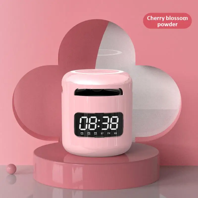 

2021 Bluetooth Speaker HiFi Sound Quality LED Warm Night Light FM Radio ABS HD Mirror Screen Smart Electronic Alarm Clock