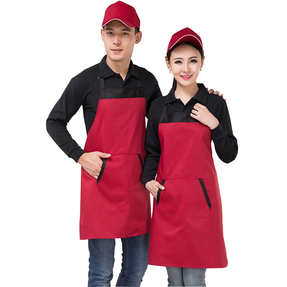 

Adjustable Bib Apron Gardening Cotton Adjustable Neck Strap Serving Kids Butcher Apron Hanging Neck Apron Cooking With Pockets