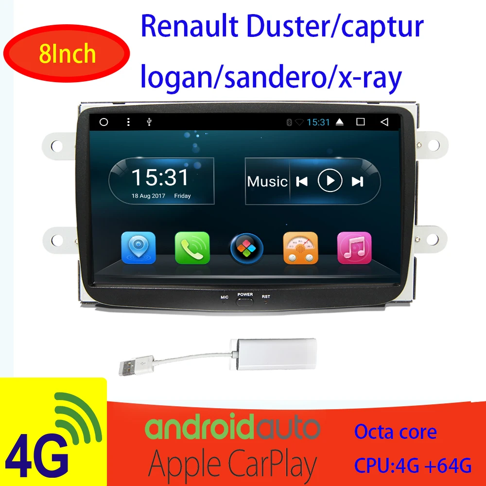 Автомагнитола 2 din Dvd Android Gps-навигация 1din Lada Xray Renault Duster Logan 1 Sandero Stepway Captur 2019